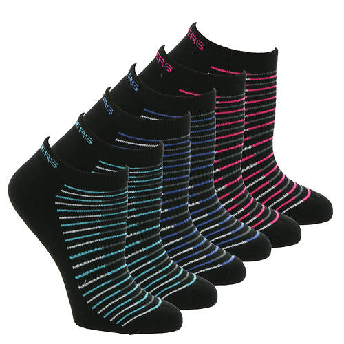 Skechers Women's S108233 Low Cut 6 Pack Socks
