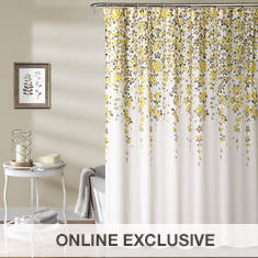 Lush Décor Weeping Flower Shower Curtain