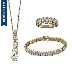 Diamond Accent Pendant Bracelet & Ring Set