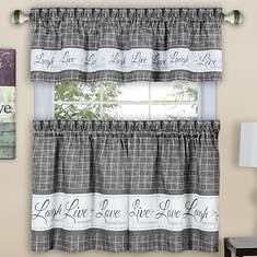 Live, Laugh, Love Tier And Valance Set