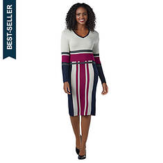 Masseys Colorblock Sweater Dress