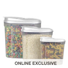3-Piece Plastic Cereal Container