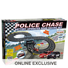 Golden Bright Battery-Operated Police Chase Road Set