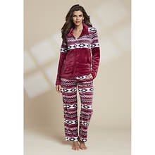 Women's Aztec Plush Pajama Set