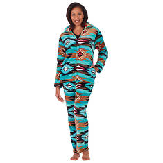 Women's Aztec Plush Pajama Set