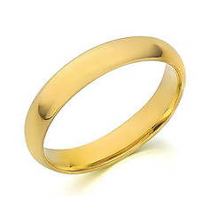 4mm 10K Gold Band