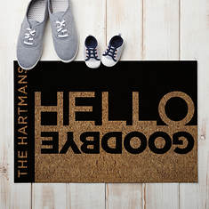 Personalized Hello and Goodbye Doormat