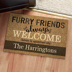 Personalized Furry Friends Welcome Doormat