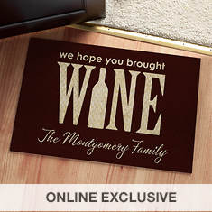 Personalized We Hope Brought  Wine Doormat