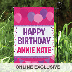 Personalized Birthday Colors Garden Flag