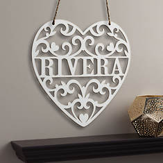 Personalized Heart Wood Plaque
