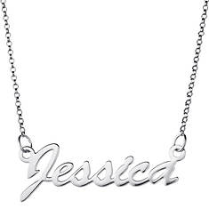 Gold-Plated or Sterling Silver Script Necklace