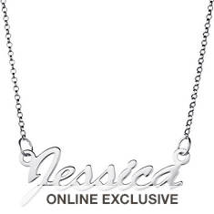 Gold-Plated or Sterling Silver Script Necklace