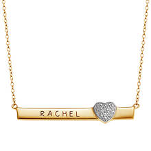 Gold-Plated or Sterling Silver Bar Name Necklace