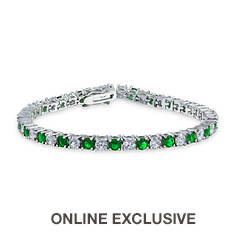 Green Emerald Tennis Bracelet