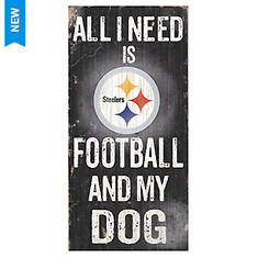 NFL Football and My Dog Sign - Opened Item