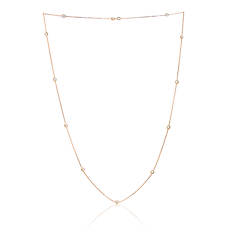 Cubic Zirconia By the Yard 24'' Cable Chain Necklace