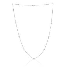 Cubic Zirconia By the Yard 16'' Cable Chain Necklace