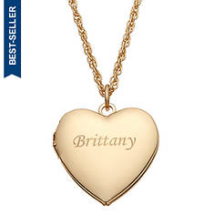 Personalized 23mm Engraved Name Heart Locket