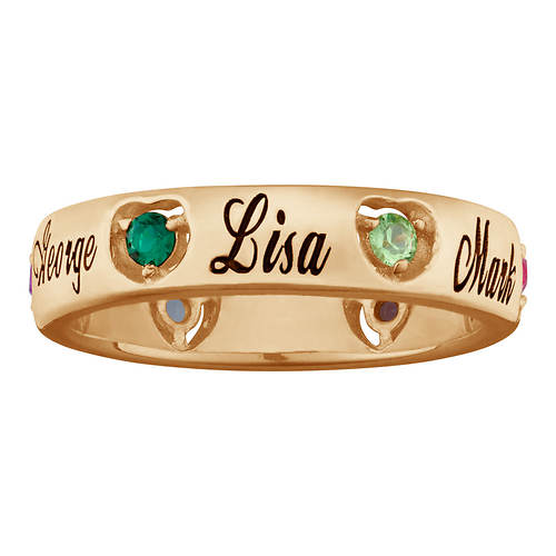 Mothers Heart Birthstone Band