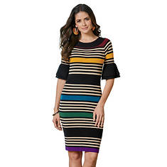 Masseys Bell-Sleeved Sweater Dress