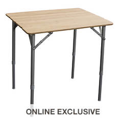 AmeriHome  Adjustable-Height Folding Bamboo Table