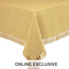 Homespun Check Woven Tablecloth 52"x52''