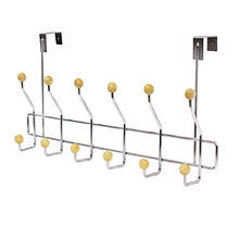 Chrome-Plated Over-the-Door 6-Hook Organizer