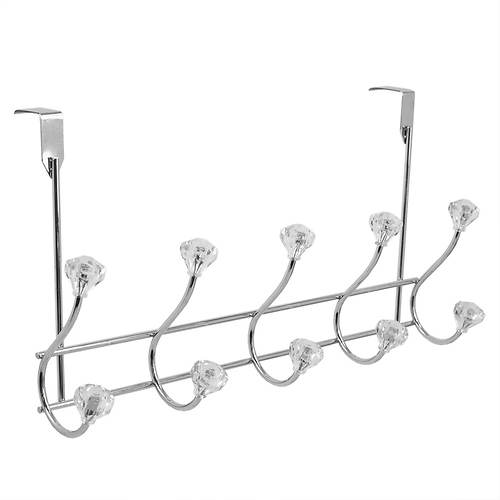 Over-the-Door Rack with Faux Crystal Knobs