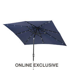 Sun Ray 9'x7' Rectangular Solar-Lighted Umbrella