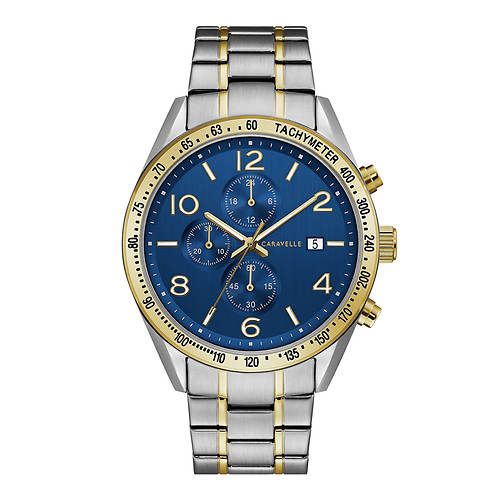 Caravelle Stainless Sport Chronograph Watch