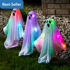 3-Piece LED Color-Changing Ghost Stakes