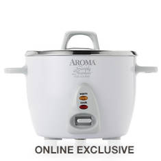 Aroma Simply Stainless 6-Cup (Cooked) Rice Cooker