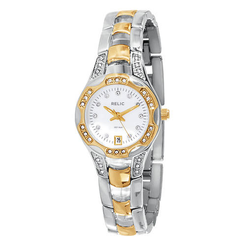 RELIC By Fossil Women's 2-Tone Crystal Accent Watch