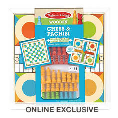 Melissa & Doug Wooden Chess and Pachisi