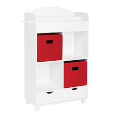 Cubby Cabinet with Bookrack (includes 2 Storage Bins)