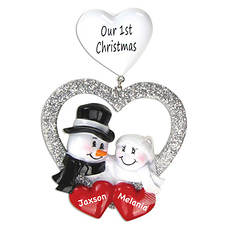 Personalized Our 1st Christmas Heart Ornament