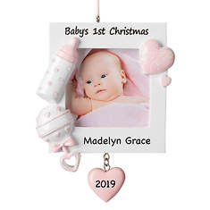 Personalized Baby's 1st Christmas Picture Frame Ornament