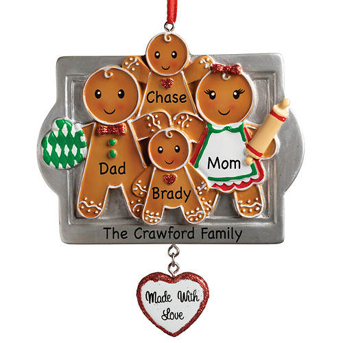 Personalized Made with Love Family Ornament