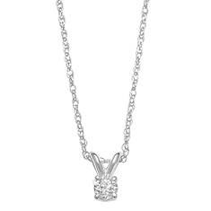 10K Diamond Solitaire Necklace