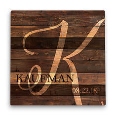Personalized Family Initial 16"x16" Canvas