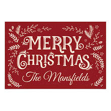 Personalized Festive Merry Christmas Doormat