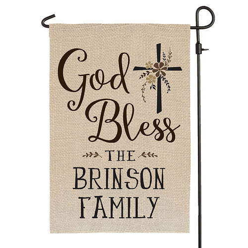 Personalized God Bless Yard Flag