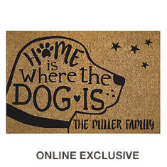 Personalized Where The Dog Is Doormat