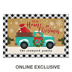 Personalized Home for Christmas Doormat