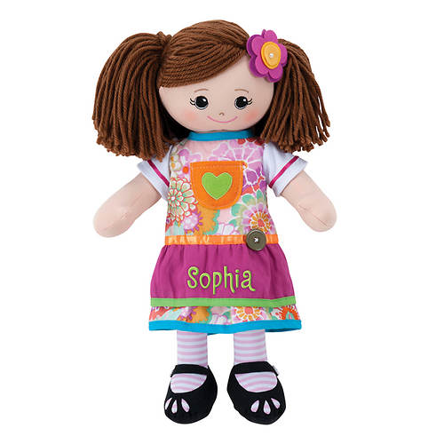 Personalized Brunette Planet Doll