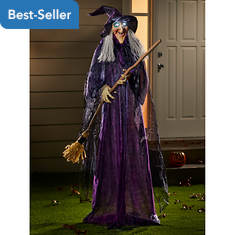 72" Rotating Witch With Broomstick
