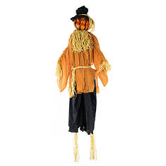 Fraser Haunted Hill 6' Scarecrow with Jack-O-Lantern Head