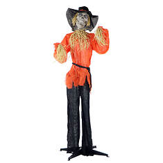 Fraser Haunted Hill Skeleton Scarecrow with Rotating Head