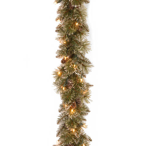 6' Glittery Garland with LED Lights - Opened Item